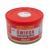 Emergency survival candle FULER HASKE Pro MAXI 410 g — natural soy wax, 72 h burn time, 99 mm × 65 mm, steel can