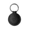 Protective leather case for Apple AirTag FIXED FIXWAT-C2-BK genuine cowhide black compact pouch