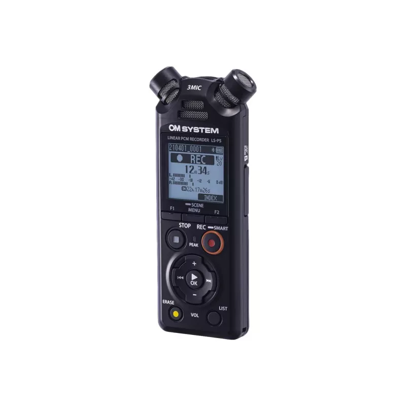 Audio Recorder Olympus LS-P5 Black 149h Recording Time 72h Battery Life