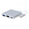 USB graphics adapter GEMBIRD A-CM-HDMIF-02-SV, HDMI output, up to 3840×2160, silver, 58.5×51×11.6 mm