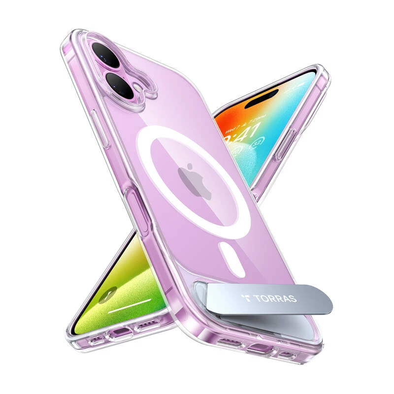 Clear Protective Case for iPhone 16 Torras PSTAND SERIES X00FX1932
