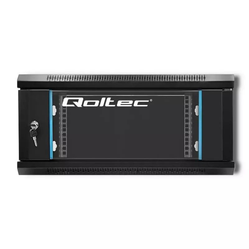 Qoltec 54461 19 inch Wall-Mount Rack Cabinet 4U 600x280x450 mm Black