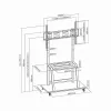Gembird TVS-100F-01 signage display mount 2.54 m (100) Black