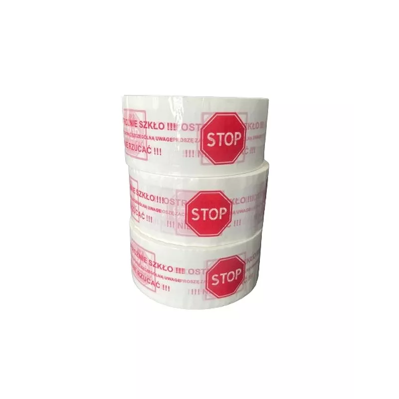 BSTech adhesive tape with print 48x100m Careful glass 6 pcs