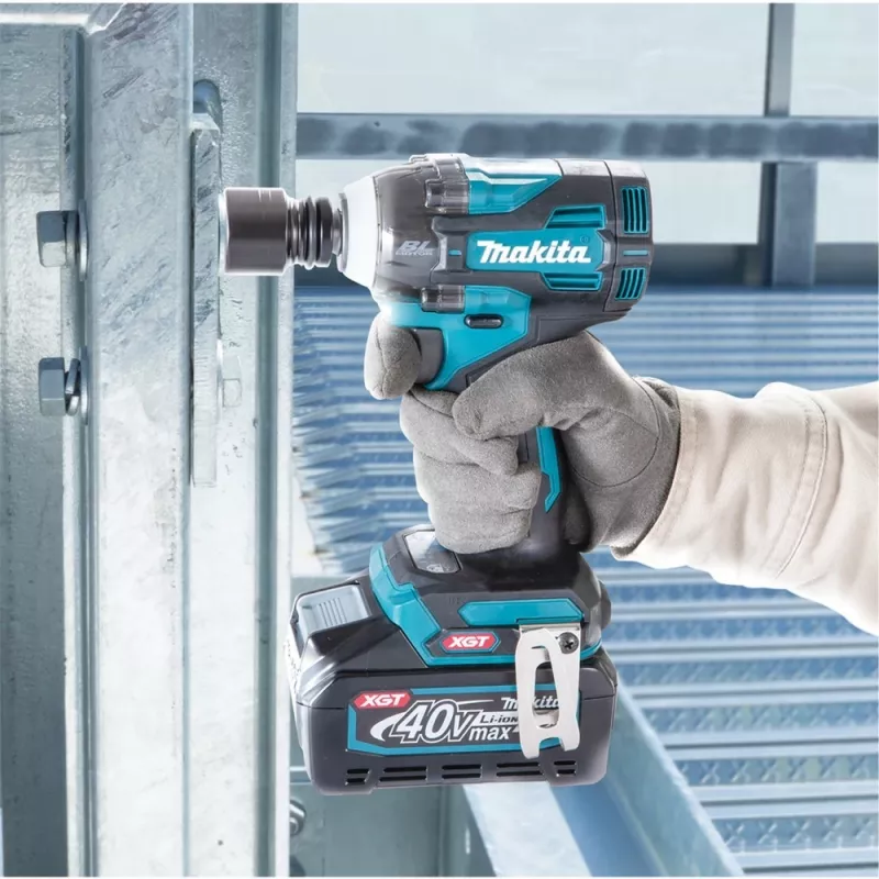 Cordless Impact Wrench TW004GD201 XGT, 1/2, 40Volt (Blue/black, 2x Li-Ion Battery 2,5Ah, in MAKPAC size 2)