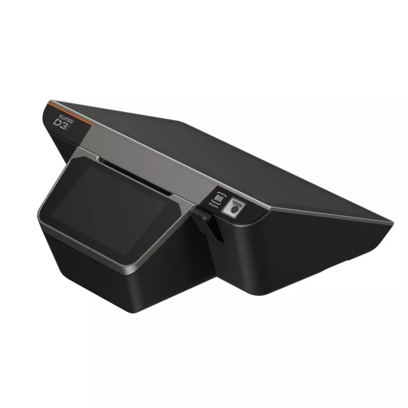 POS terminal SUNMI D3 MINI 10.1 inch projected capacitive touchscreen with USB and Bluetooth connectivity