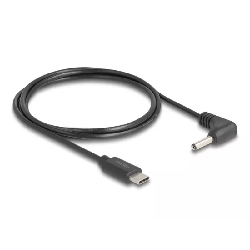 DeLOCK 85393 power cable Black 1.5 m USB C 3.5 x 1.35 mm