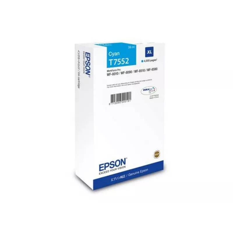 Ink cartridge Epson C13T75524N (Original, XL high-yield) Cyan for WF-8XXX series