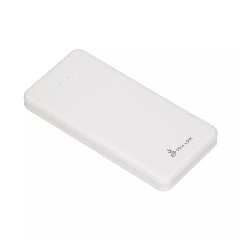 Power bank Extralink EPB-078W 10000 mAh White, USB-C, 10 W output, charges up to 2 devices