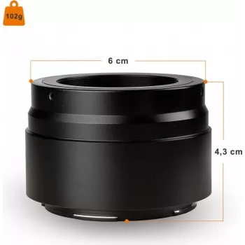 Walimex pro T2 Adapter für Nikon Z - Adapterring mit manuellem Fokus, einfache Handhabung, Objektiv-Anschlussring kompatibel mit Nikon Z6, Nikon Z7, N