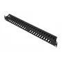 Cable management panel Extralink CABLE MANAGER WITH METAL COVER Black Metal 48.3 cm
