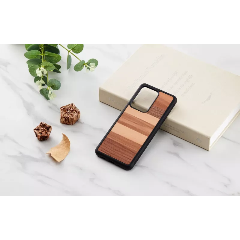 Protective phone case man and wood Galaxy S20 Ultra — black wood finish