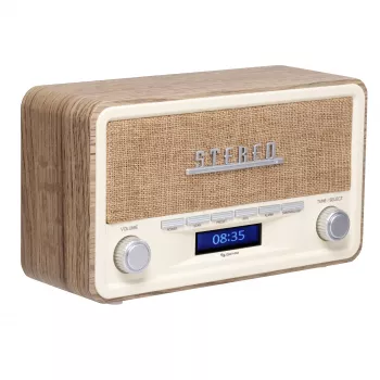 Denver DAB-18LW DAB+/FM Retro Radio, Bluetooth, Light Wood