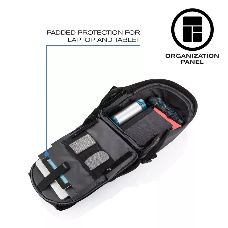Backpack XDDESIGN P705.291 Anthracite — 18 L, notebook & tablet compartments, lockable main slider