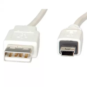 VALUE - USB Cable - USB (M) to Mini-USB, Type B (M) - USB 2.0 - 80 cm - White (11.99.8708)
