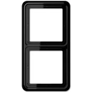 Electrical switch plate JUNG CD 582 SW Black, duroplast, screwless, 81×152 mm