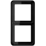 Electrical switch plate JUNG CD 582 SW Black, duroplast, screwless, 81×152 mm