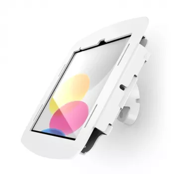 Compulocks iPad 10th-11th (A16) Gen Space Enclosure Bow Tilting Wall Mount White - Mounting Kit (Enclosure, Kippbare Wall Mount)