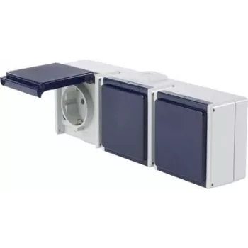 as - Schwabe 62464 Surface-Mount-Socket Outlet IP54 Grey (62464)