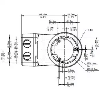 Wallmount ALLNET ALL-CAM2488-LVEN security camera with junction box