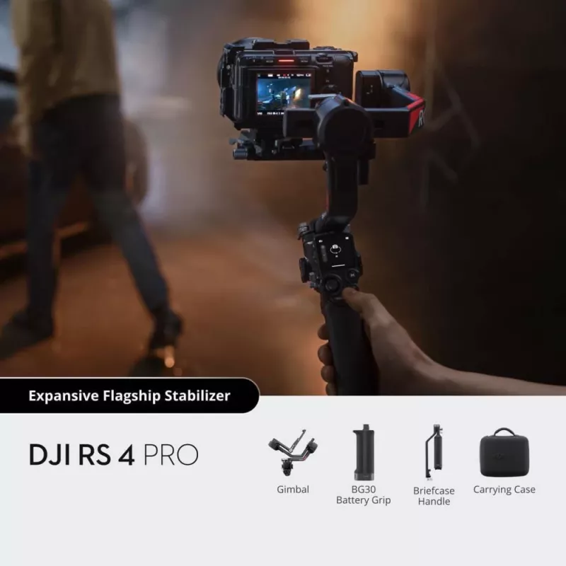 Hand camera stabilizer DJI RS 4 Pro Black Carbon fibre 360° pan
