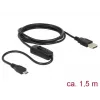 USB cable DeLOCK 84803 USB 2.0 1.5 m USB A Micro-USB B Black
