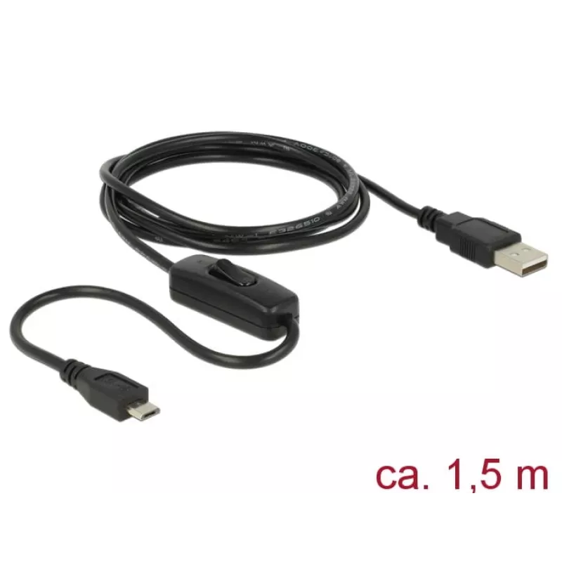USB cable DeLOCK 84803 USB 2.0 1.5 m USB A Micro-USB B Black