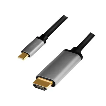 LogiLink CUA0101 USB 3.2 Gen1 Type-C to HDMI-A Cable 1.8m Black Grey