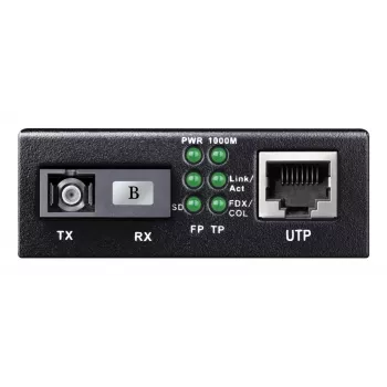 Network media converter Cudy MC100GSB-40B — 1x RJ-45 Gigabit, 1x SC single-mode fiber, 1000 Mbit/s, 40 km, black