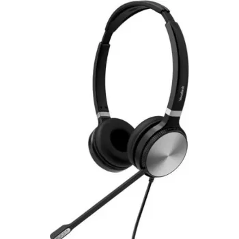 Yealink YHS36 E2 Dual 1308231 Headset – binaural – QD-to-RJ9 – Noise-Cancelling – HD-Wideband – leather ear cushions – Black