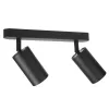 Maclean MCE452 B Wall and Ceiling Spotlight, Movable, Aluminium, 2xGU10, Black Matt