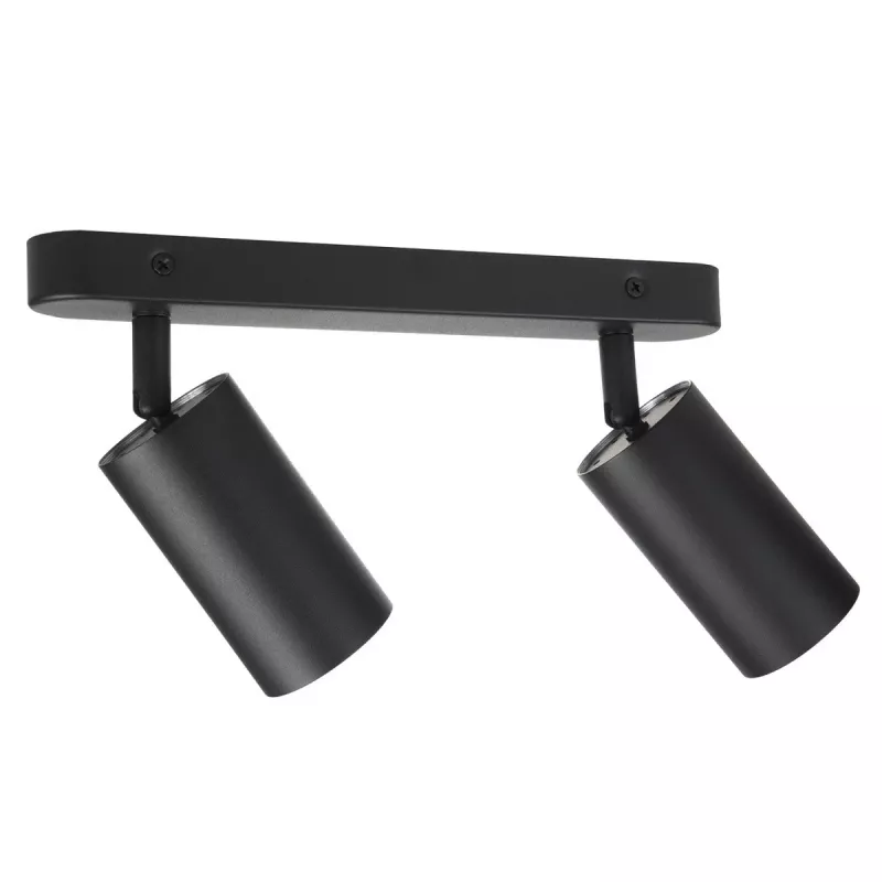 Maclean MCE452 B Wall and Ceiling Spotlight, Movable, Aluminium, 2xGU10, Black Matt