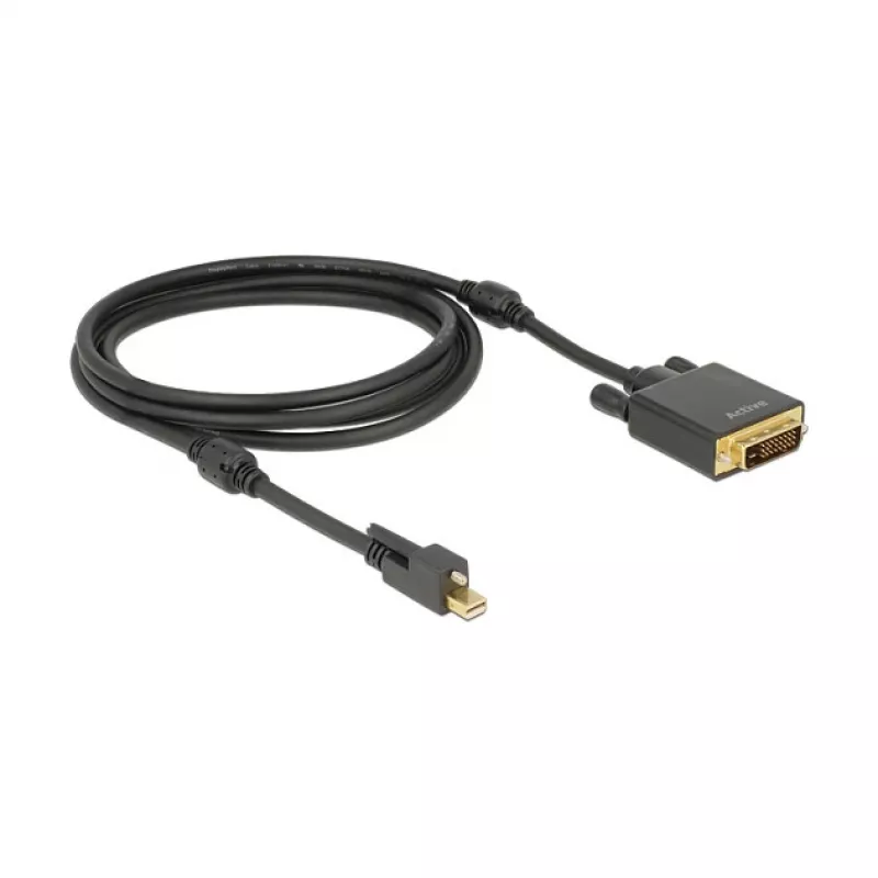 Video cable adapter DeLOCK 83726 Mini DisplayPort to DVI 2m Black