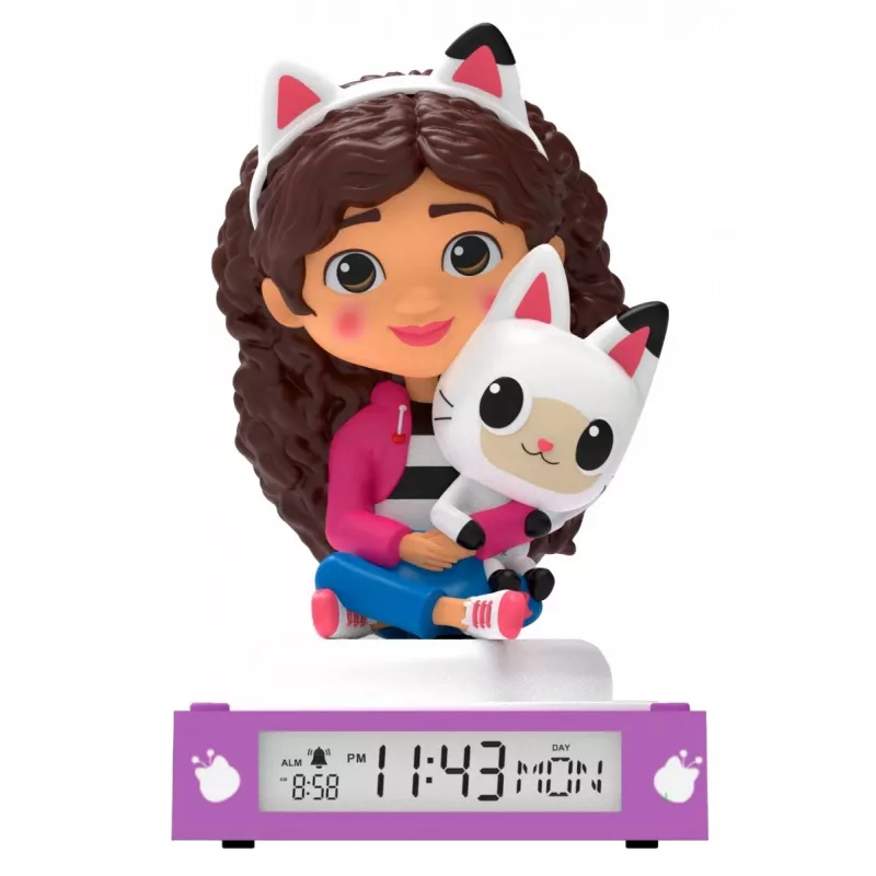 Night Lamp Kids Euroswan GD00095 with Alarm Clock — 3D LED Lamp for Children
