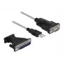 DeLOCK Adapter USB 2.0 Type-A to Serial RS-232 D-Sub 9 + D-Sub 25