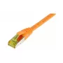 Patch Cable RJ45, CAT6A 500Mhz, 2m, orange, S-STP(S/FTP), TPE/LSZH(Ultraflex), AWG26, with Cat.7 Raw Cable, Synergy 21 (S217689)