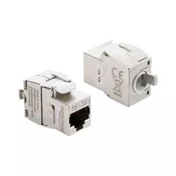 Keystone module RJ45 Cat.6A tool-free, DELOCK 90990, blue