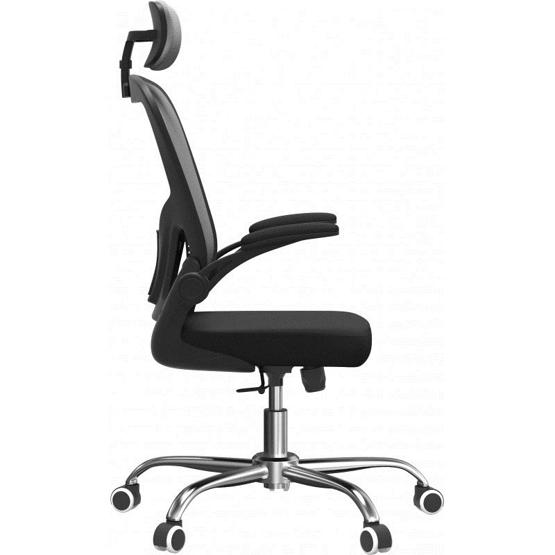 Office chair top e shop DORY SZARY — padded seat, mesh backrest, 650×620 mm, height up to 122 cm