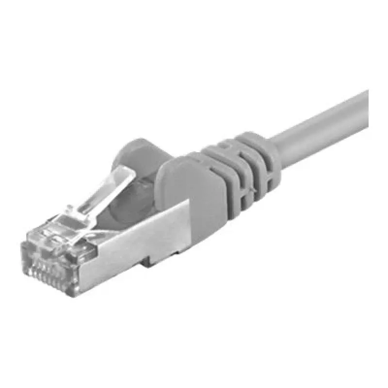 Network cable GOOBAY CAT 5e F/UTP patch cable RJ-45 to RJ-45 10 m Grey