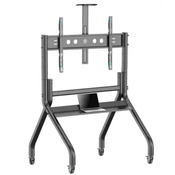 Floor TV stand ONKRON TS2080-B for 60–120 inch TVs, mobile, black
