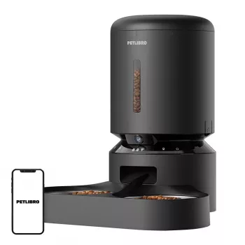 Petlibro Granary camera food dispenser with double bowl, 5L (black)
