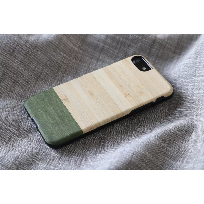 Phone case man and wood for iPhone 7/8 — bamboo forest black