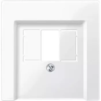 Wall plate / switch cover Merten 296019, white, thermoplastic, 1-piece