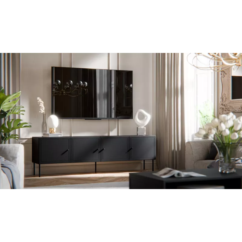 Cama 4D RTV cabinet PALAZZO BIS 201x40x60 black matt