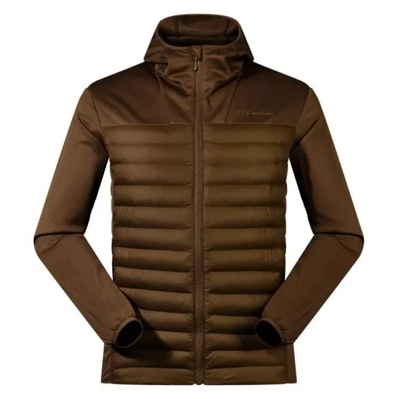 Men's Berghaus Hooded Hybrid Jacket size M brown