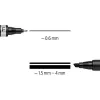 Permanent marker Staedtler Lumocolor permanent duo 348 B black 1 pc