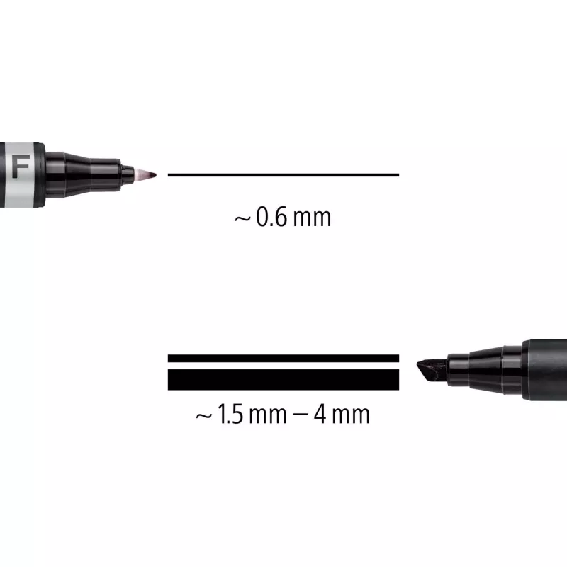 Permanent marker Staedtler Lumocolor permanent duo 348 B black 1 pc
