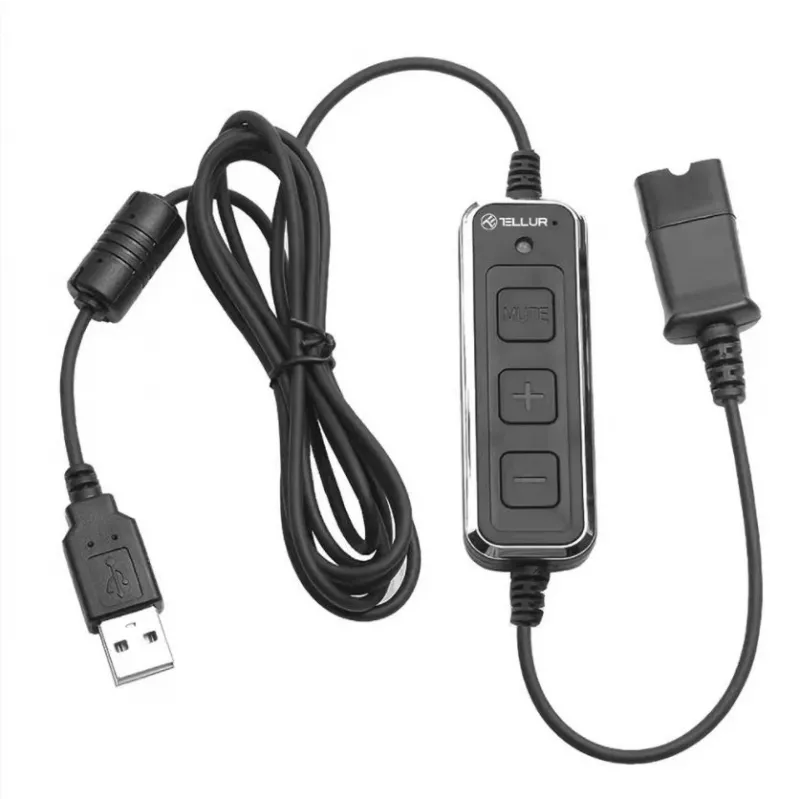 Headphones Tellur Voice 510N Monoaural USB Black