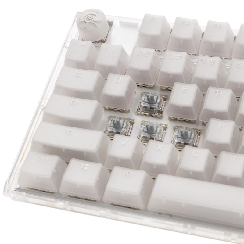 Ducky One 3 Aura White TKL Gaming Keyboard, RGB LED - MX-Speed-Silver (US)