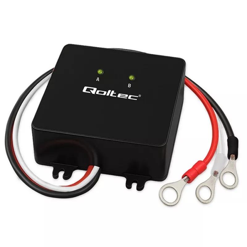 Battery voltage balancer QOLTEC 51097 for 24V (2×12V) batteries, 5A balancing current